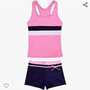 NWOT JerrisApparel Girls Two Piece Tankini Swimsuit